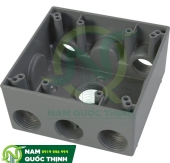 Hộp Công Tắc Nổi Đôi 5 Lỗ 1/2 Inch