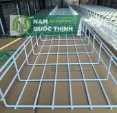 Máng Lưới Sơn Tĩnh Điện 300x100 Màu Trắng